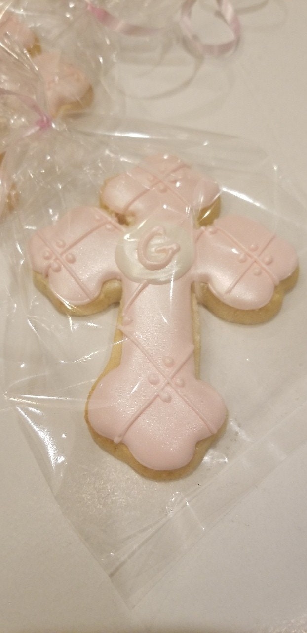 Baptism of Communion Cookies One Dozen (12) - Ladybug bake shop