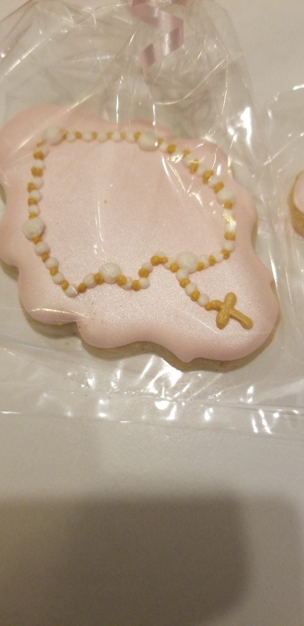 Baptism of Communion Cookies One Dozen (12) - Ladybug bake shop