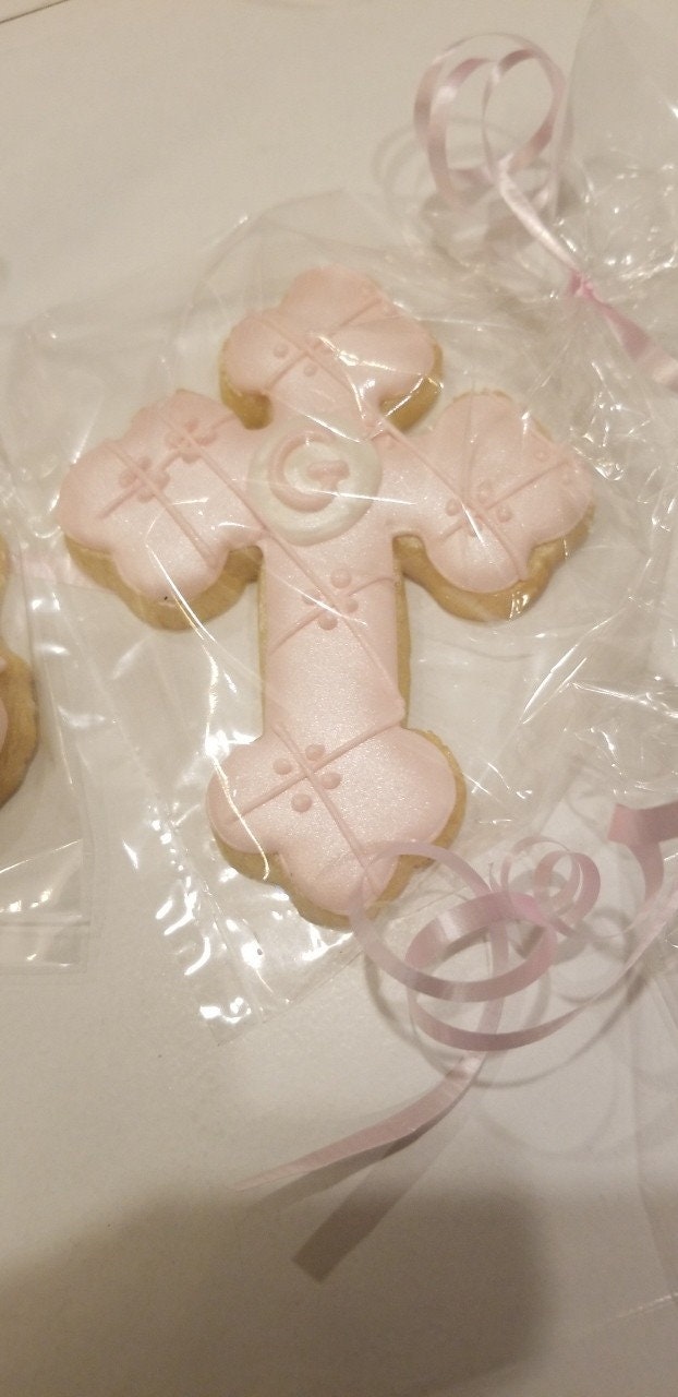 Baptism of Communion Cookies One Dozen (12) - Ladybug bake shop