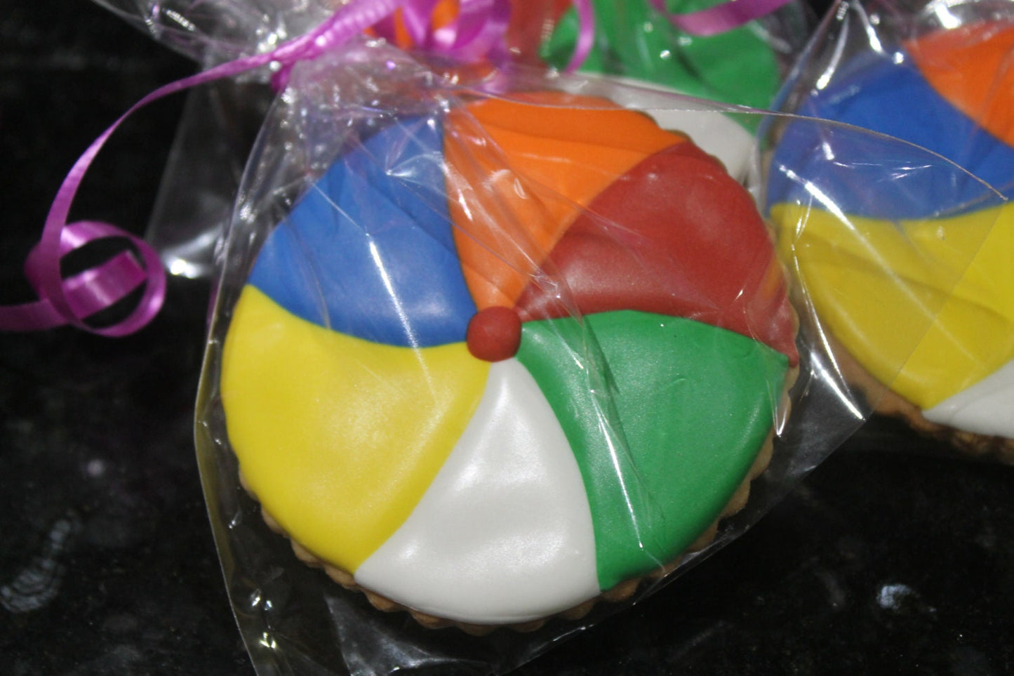 Beach Ball Cookies One Dozen (12) - Ladybug bake shop