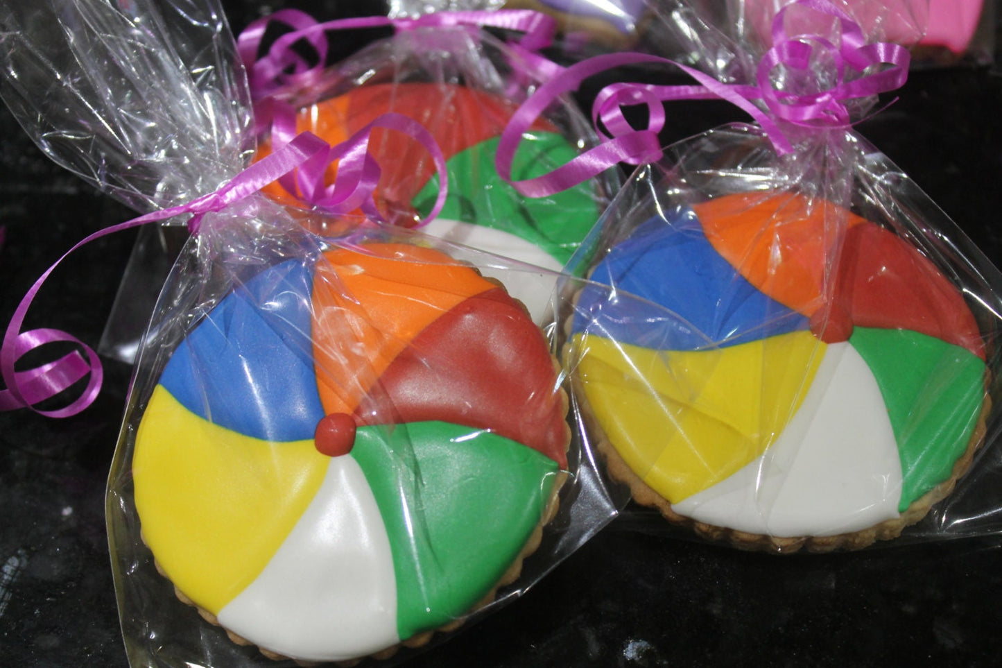 Beach Ball Cookies One Dozen (12) - Ladybug bake shop