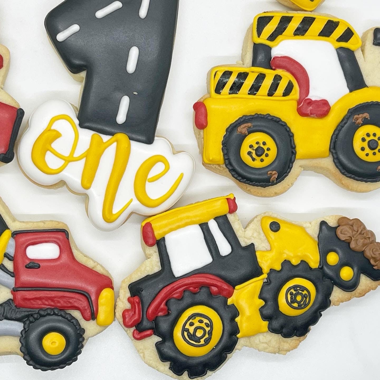 Construction Birthday cookies One Dozen (12) - Ladybug bake shop