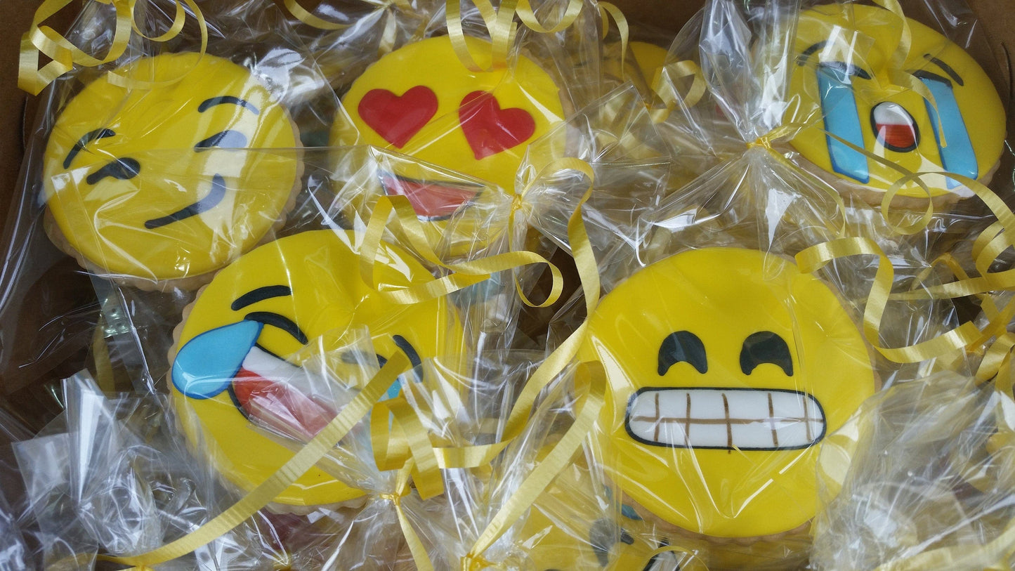 Emoji Cookies One Dozen (12) - Ladybug bake shop
