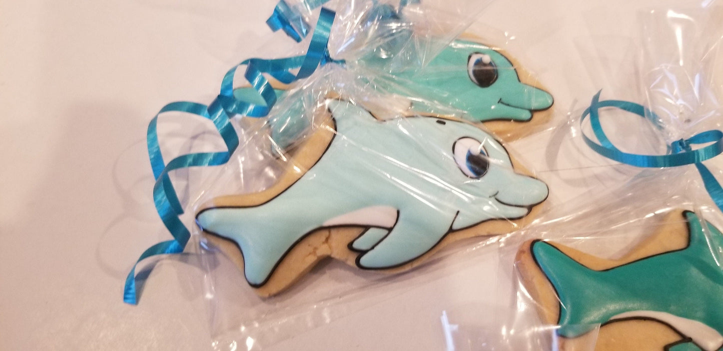 dolphin cookies  One Dozen (12) - Ladybug bake shop