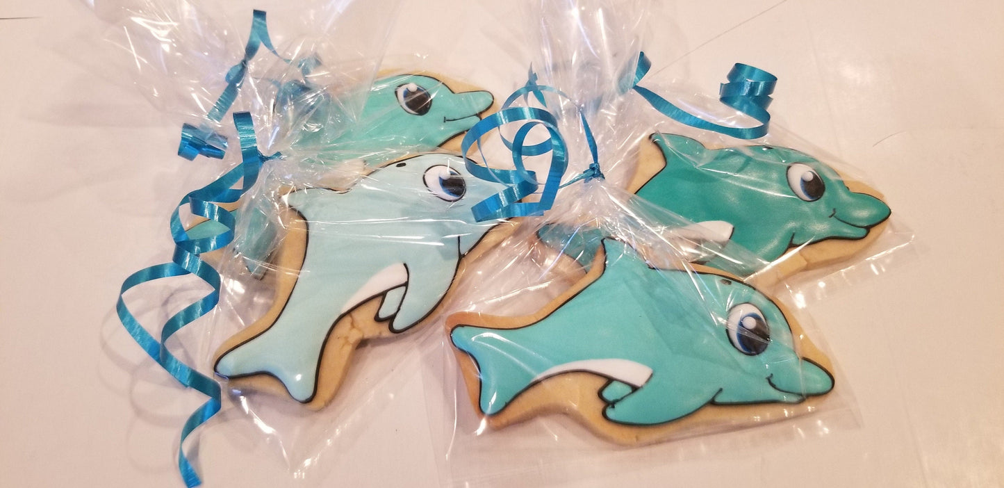 dolphin cookies  One Dozen (12) - Ladybug bake shop