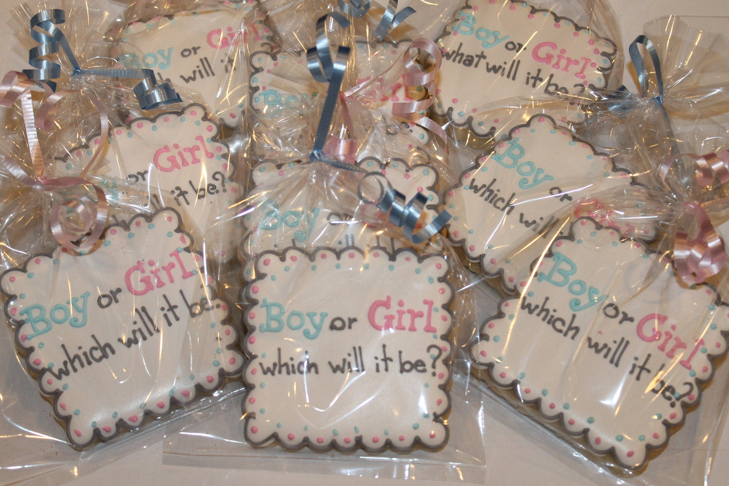 Gender Reveal cookies  One Dozen (12) - Ladybug bake shop