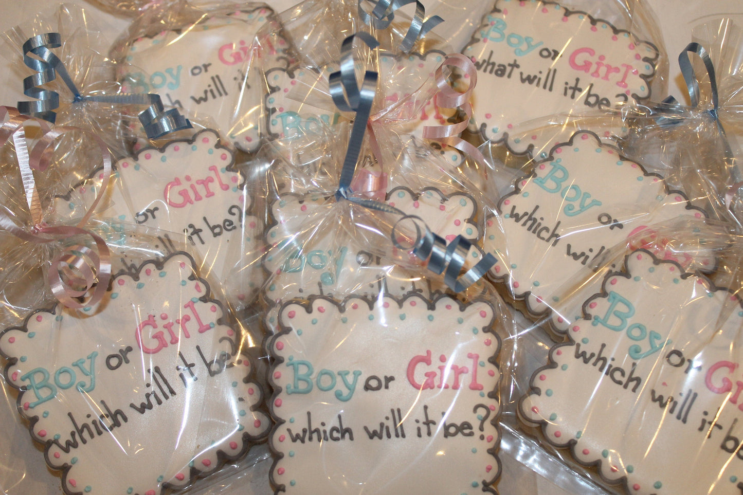 Gender Reveal cookies One Dozen (12) - Ladybug bake shop
