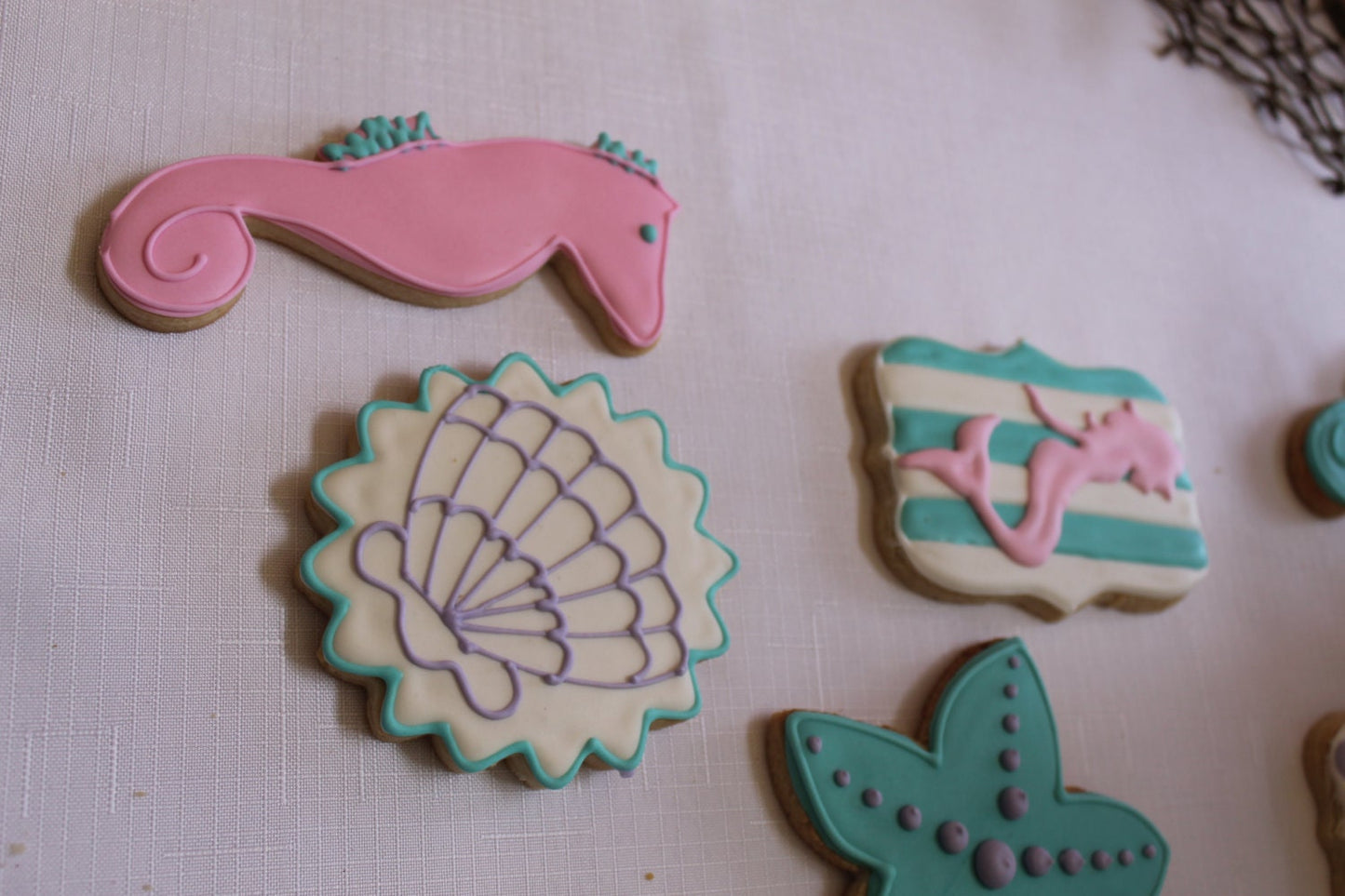 mermaid cookies One Dozen (12) - Ladybug bake shop