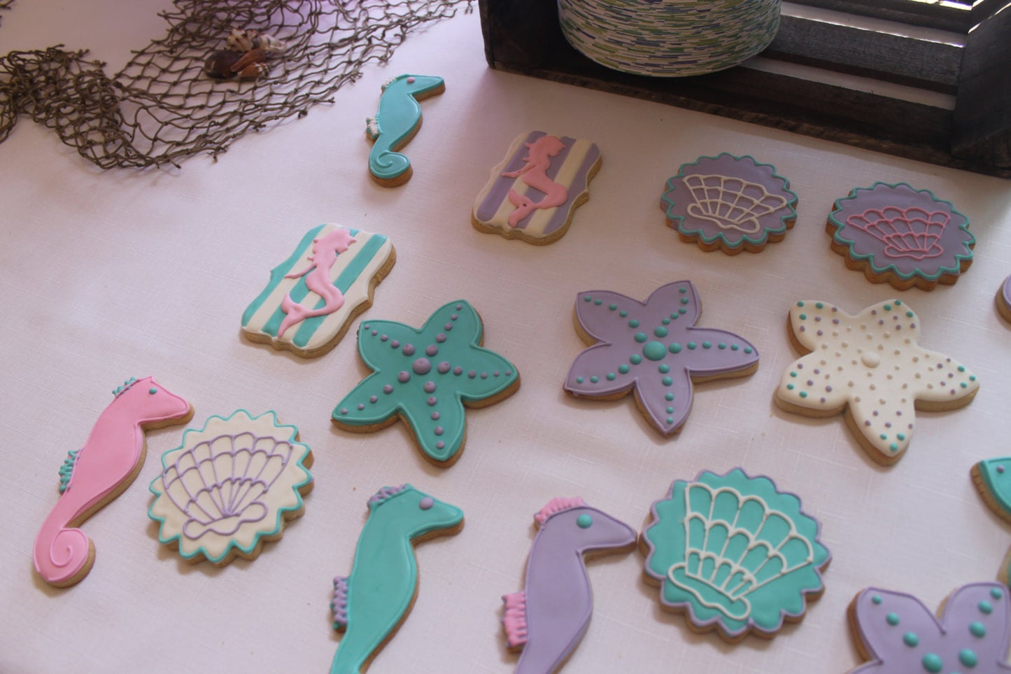 mermaid cookies One Dozen (12) - Ladybug bake shop