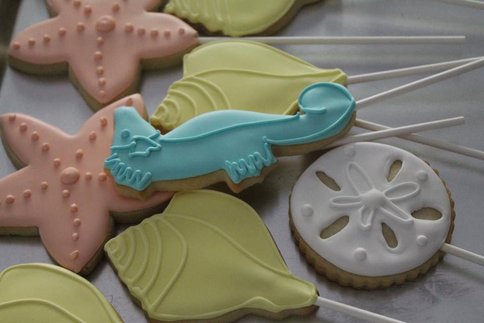 Seashell cookies 1 dozen (12) - Ladybug bake shop