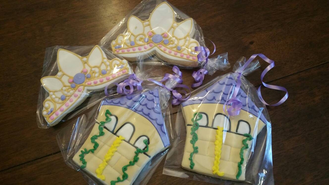Rapunzel inspired cookies 12 cookies(12) - Ladybug bake shop