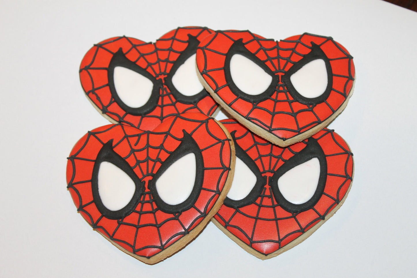 Superhero Heart Cookies (inspired by Superman) One Dozen 12 - Ladybug bake shop