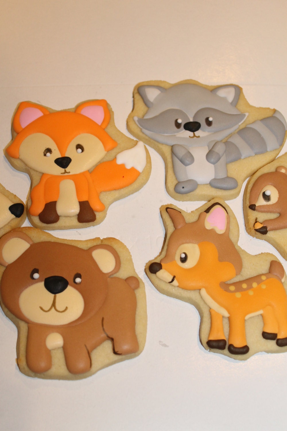 woodland animal cookies One Dozen (12) - Ladybug bake shop
