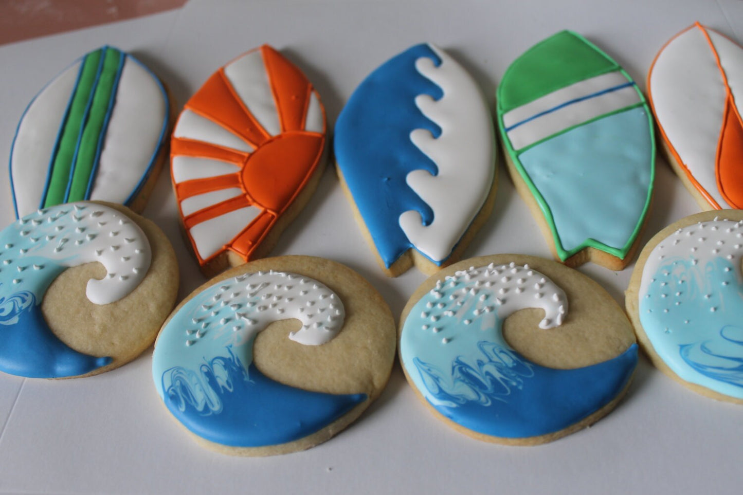 surfer cookies One Dozen (12) - Ladybug bake shop