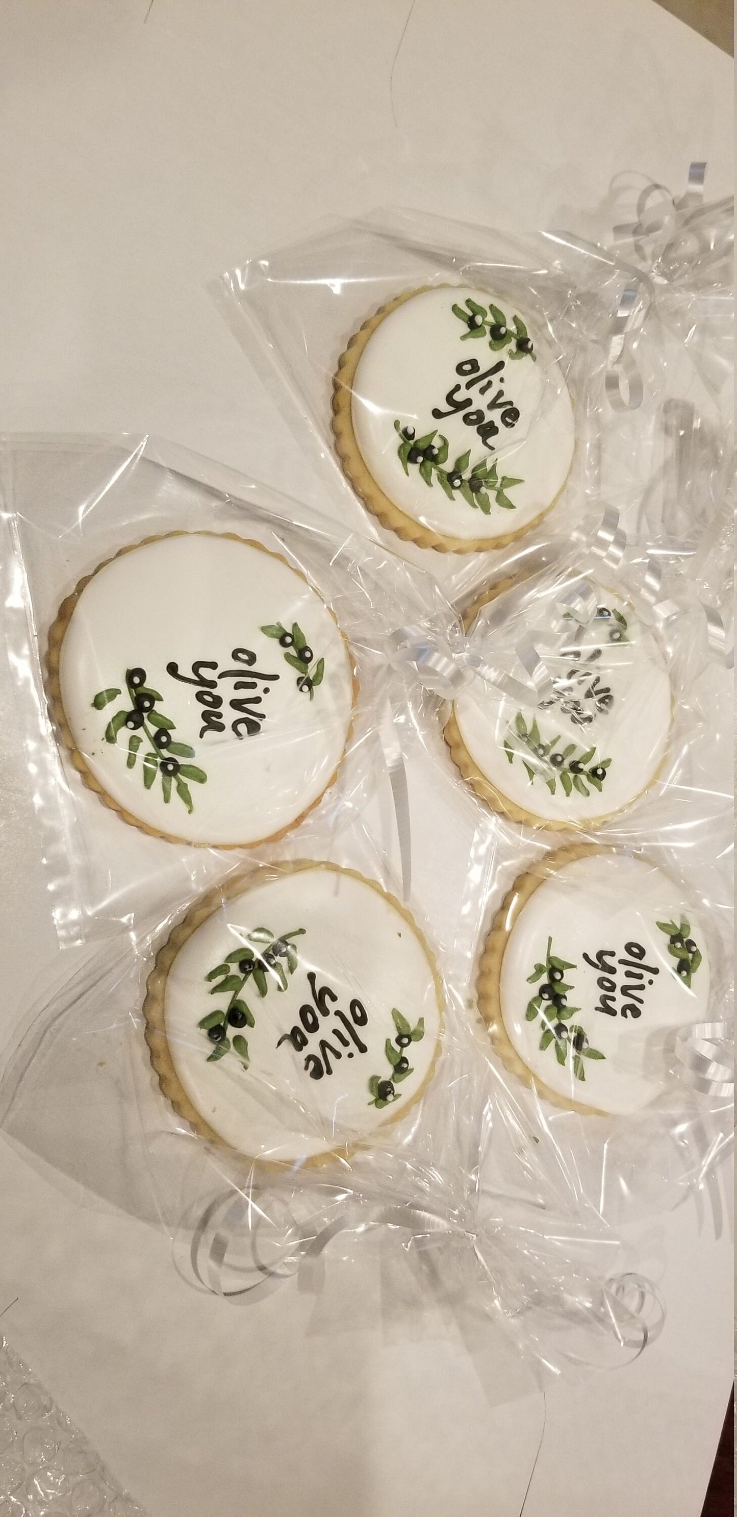 Olive you wedding cookies One Dozen (12) - Ladybug bake shop