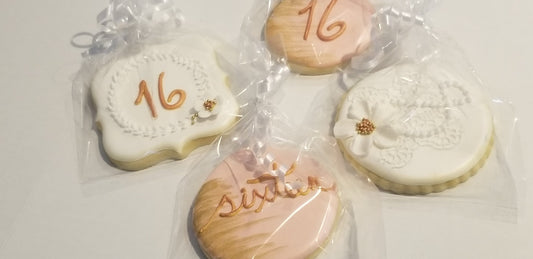 sweet 16 cookies One Dozen (12) - Ladybug bake shop