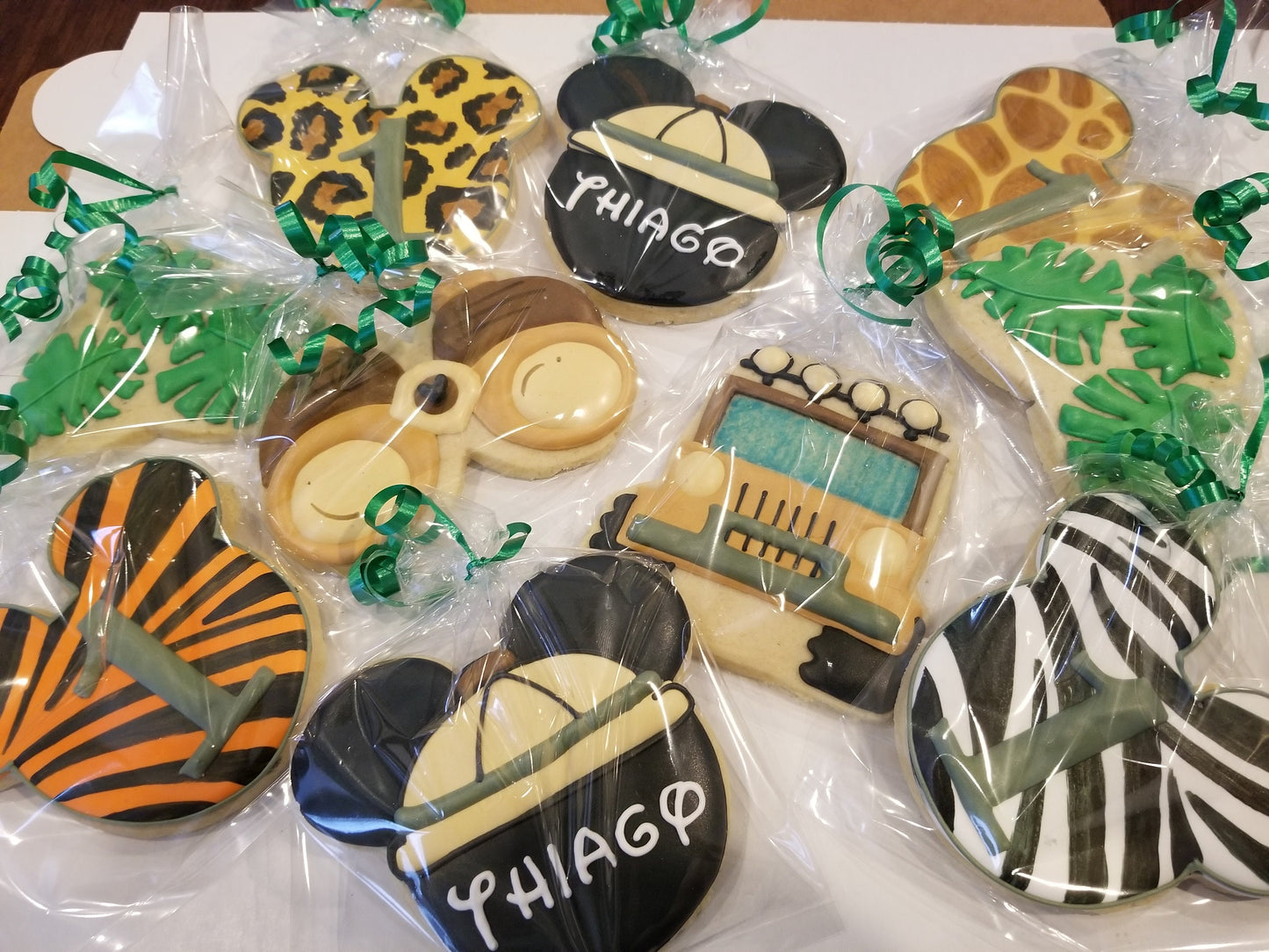 Micky safari inspired cookies One Dozen (12) - Ladybug bake shop