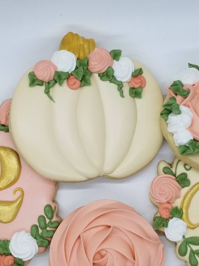 Pumpkin Birthday Cookies One Dozen (12) - Ladybug bake shop