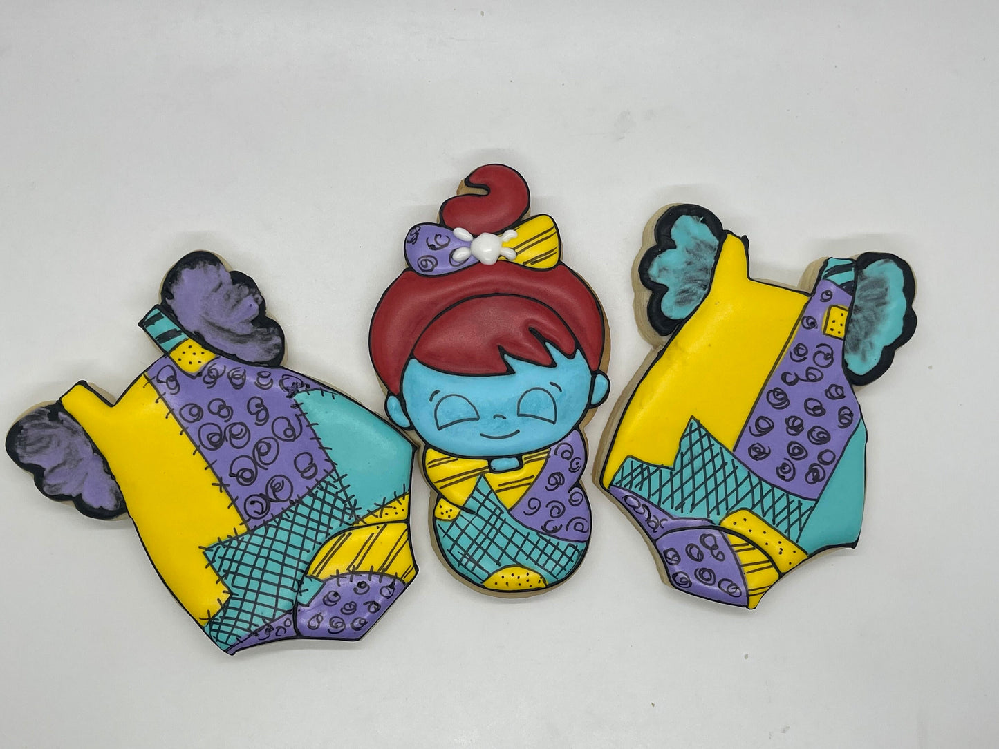 Sally baby shower cookies One Dozen (12) - Ladybug bake shop