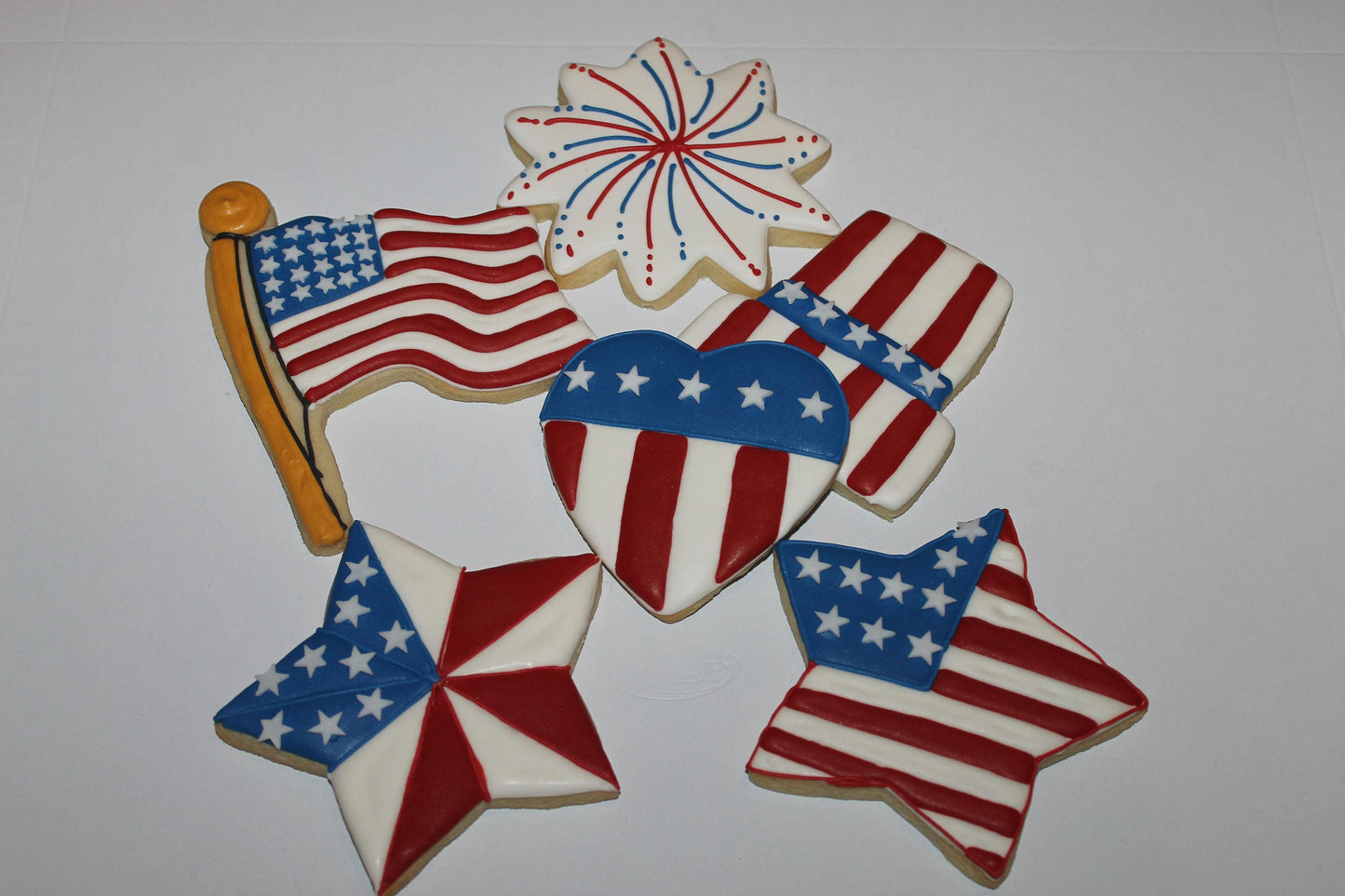 4th of July Cookies decorated sugar cookies
