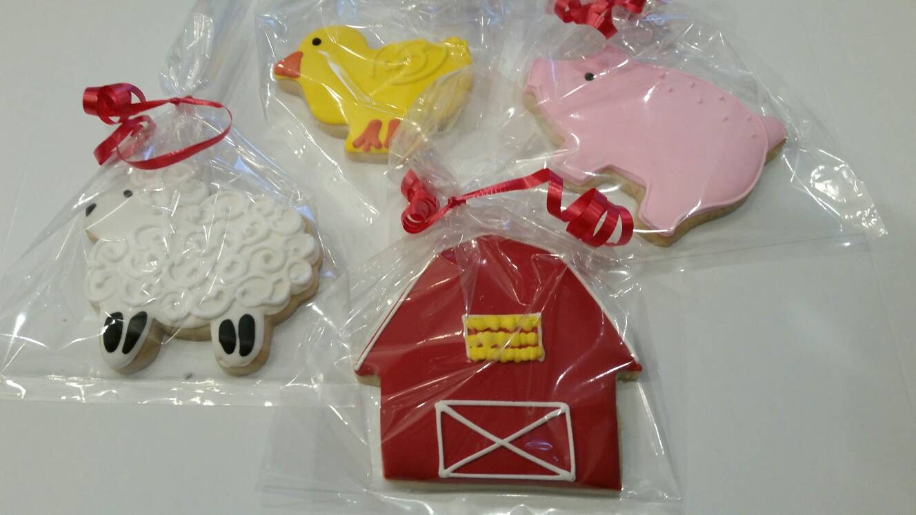 Farm animal cookies One Dozen (12) - Ladybug bake shop