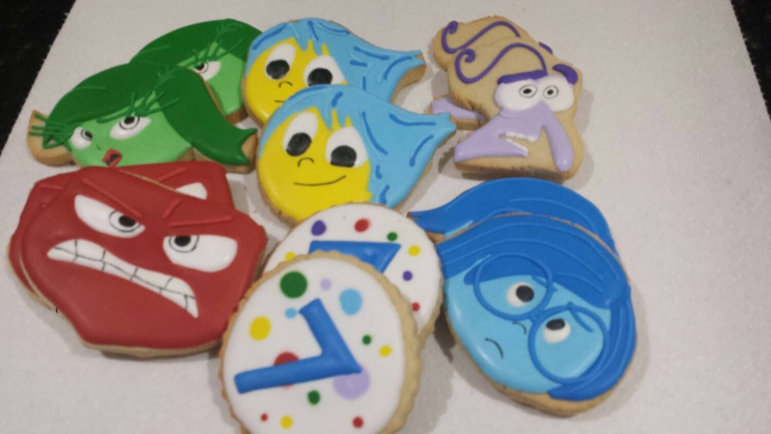 Inside out inspired cookies One Dozen (12) - Ladybug bake shop