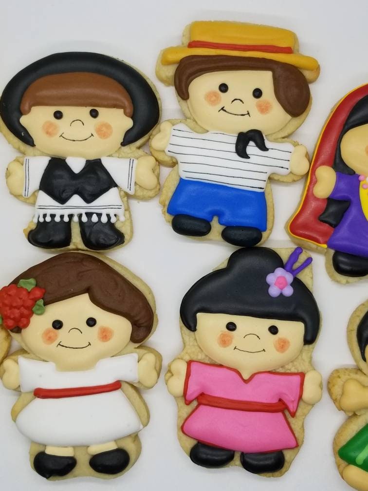 Its a small world inspired cookies One Dozen (12) - Ladybug bake shop