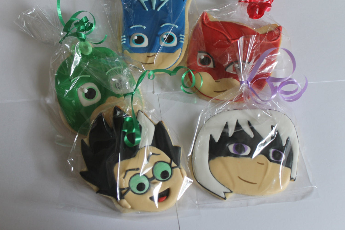 Masks Cookies with Villains  (Inspired by PJ Masks ) One Dozen 12 - Ladybug bake shop