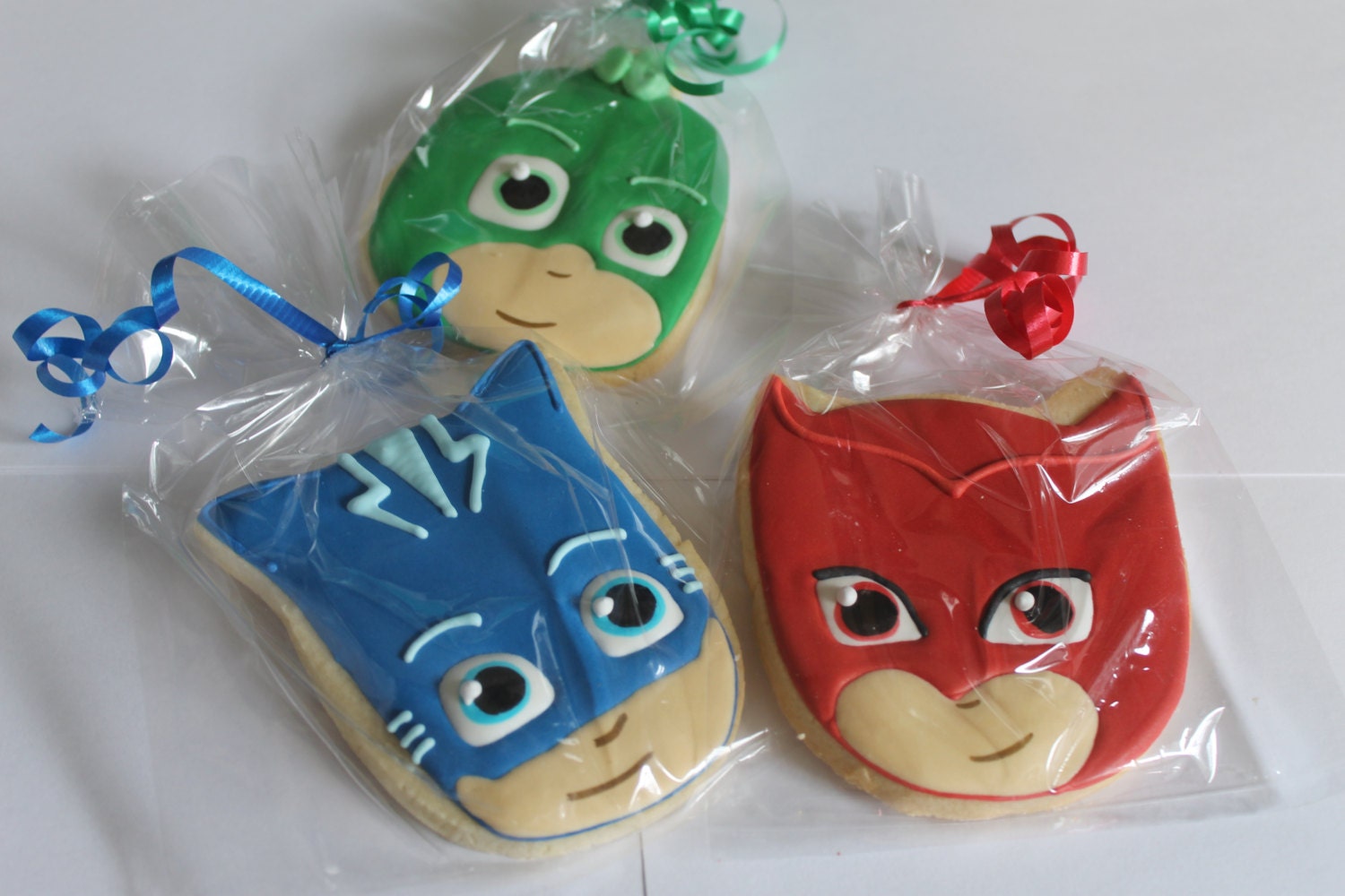 Masks Cookies with Villains  (Inspired by PJ Masks ) One Dozen 12 - Ladybug bake shop