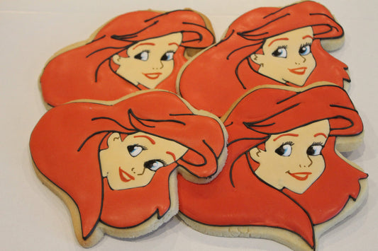 Mermaid Cookies (Inspired by The Little Mermaid)  One Dozen 12 - Ladybug bake shop