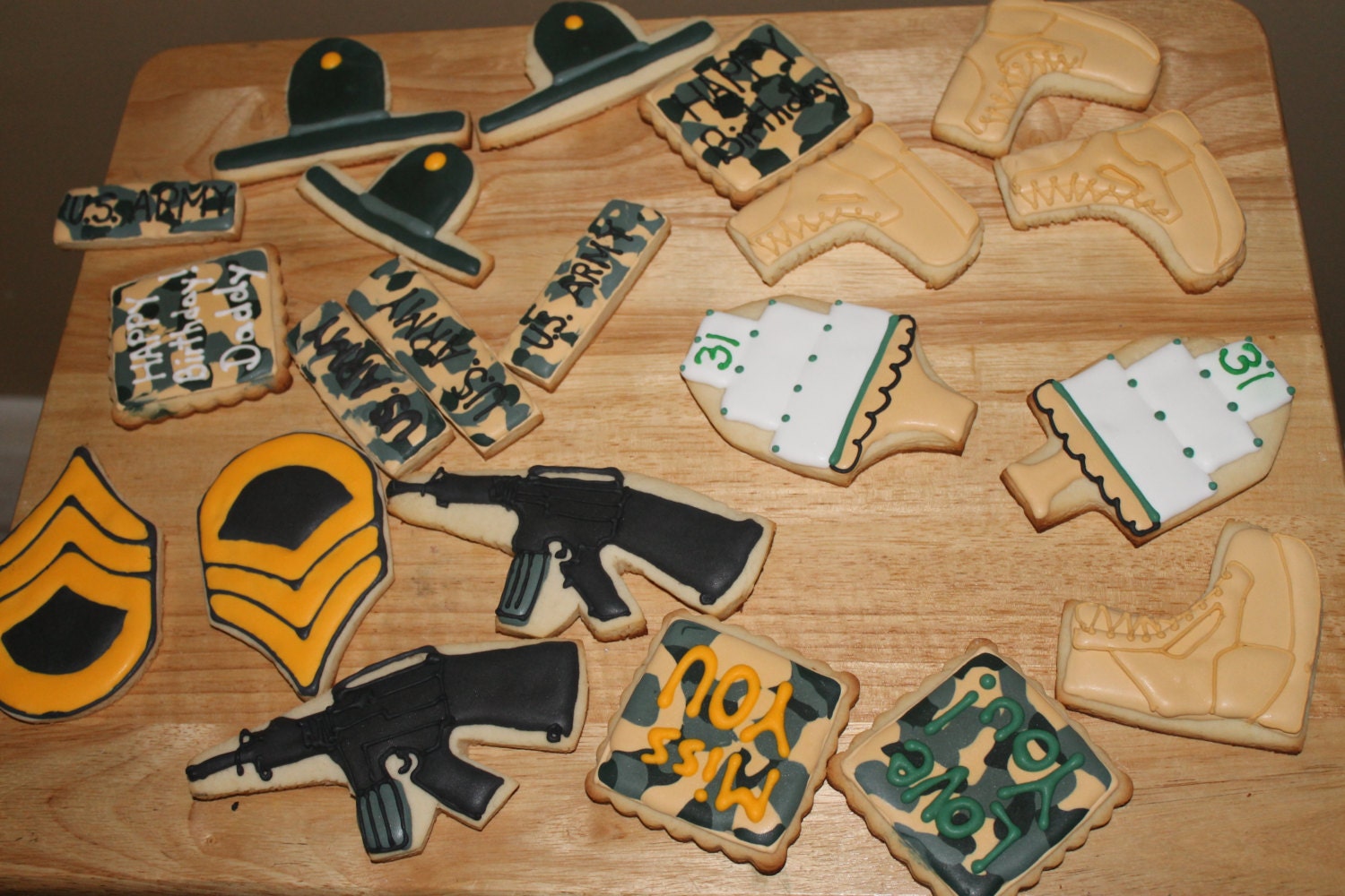 Army Cookies  One Dozen (12) - Ladybug bake shop