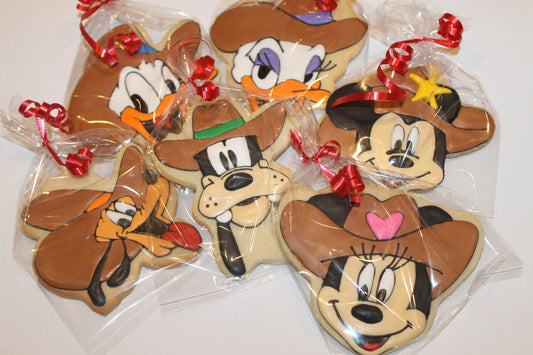 Cowboy Mouse Inspired cookies One Dozen (12) - Ladybug bake shop