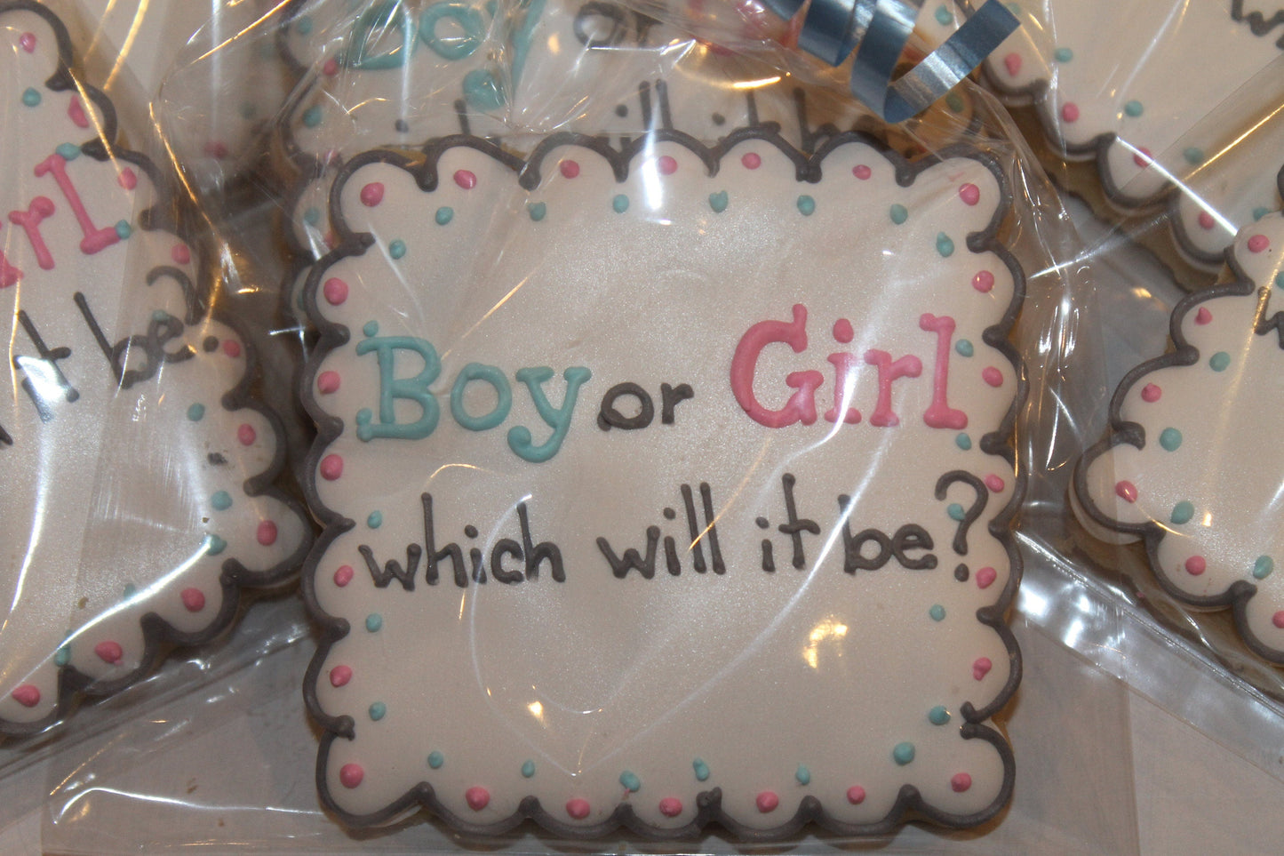 Gender Reveal cookies  One Dozen (12) - Ladybug bake shop