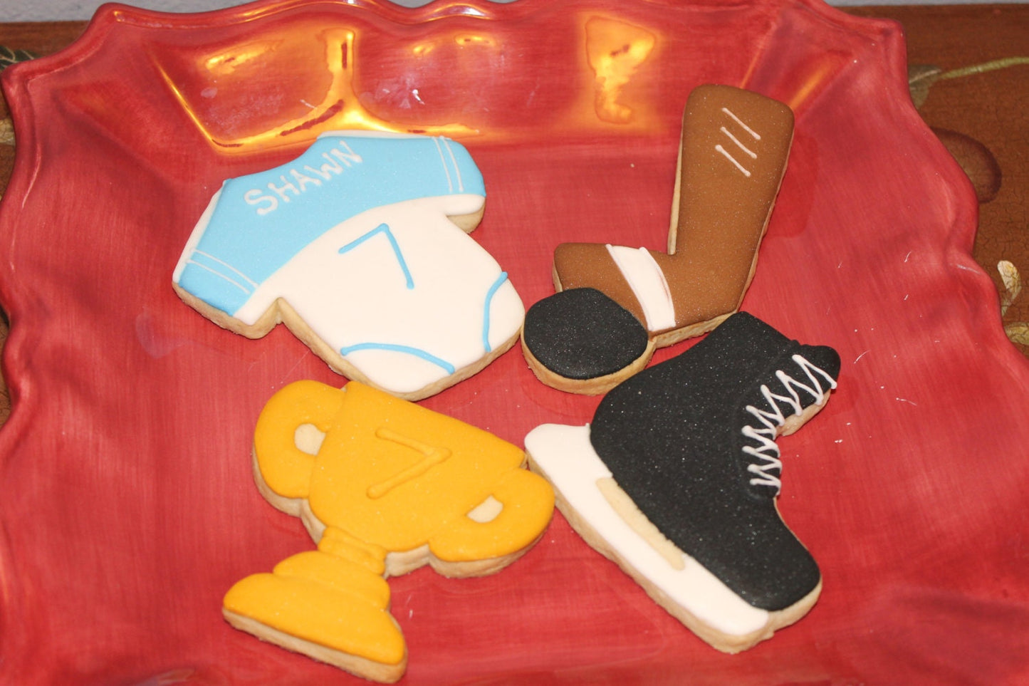 hockey cookies One Dozen (12) - Ladybug bake shop