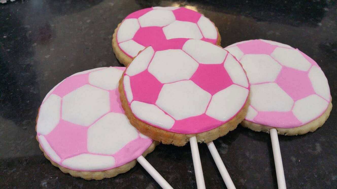 Soccer cookies 1 dozen (12) - Ladybug bake shop