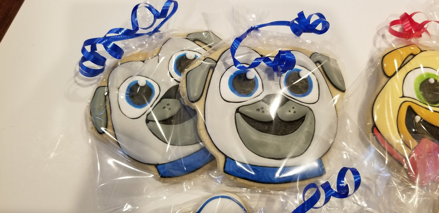 Puppy dog pals inspired cookies 1 dozen (12) - Ladybug bake shop