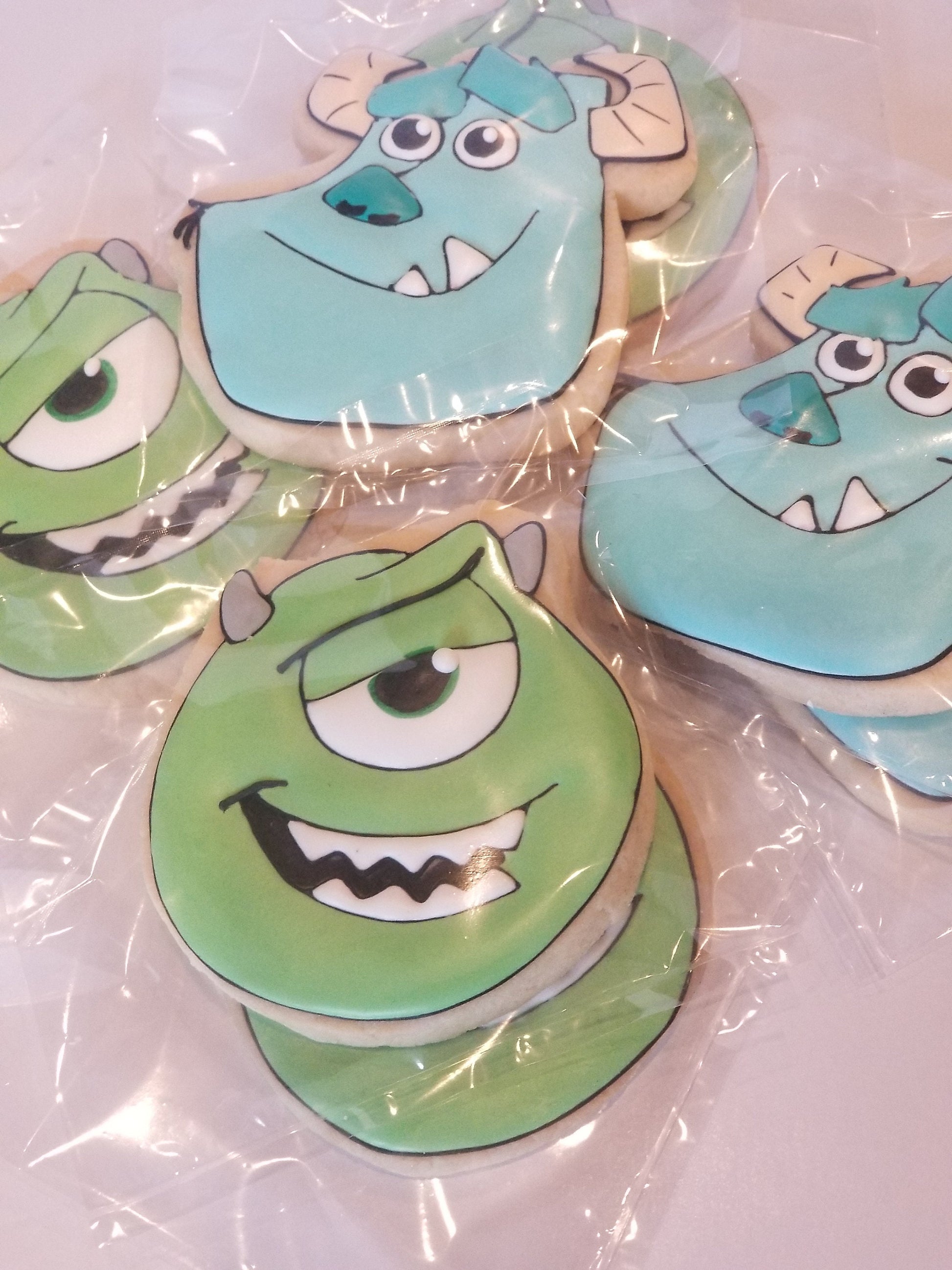 Monsters cookies  (Inspired by Monsters Inc) One Dozen 12 - Ladybug bake shop
