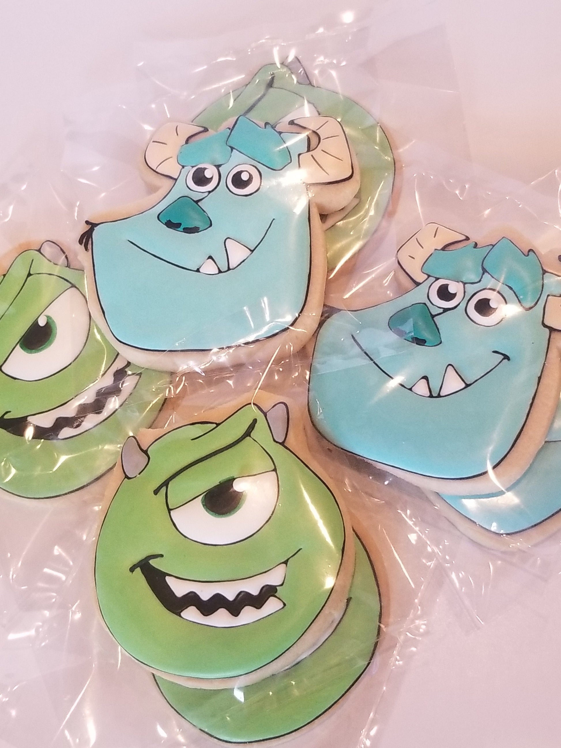 Monsters cookies  (Inspired by Monsters Inc) One Dozen 12 - Ladybug bake shop