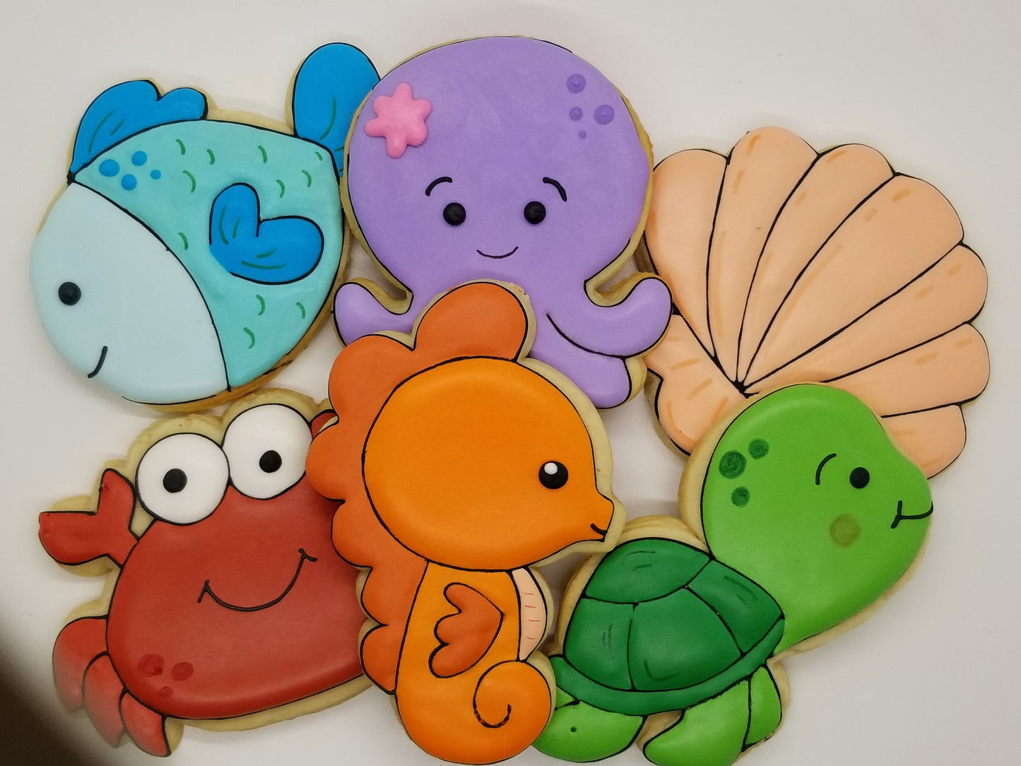 under the sea cookies 1 dozen (12) - Ladybug bake shop