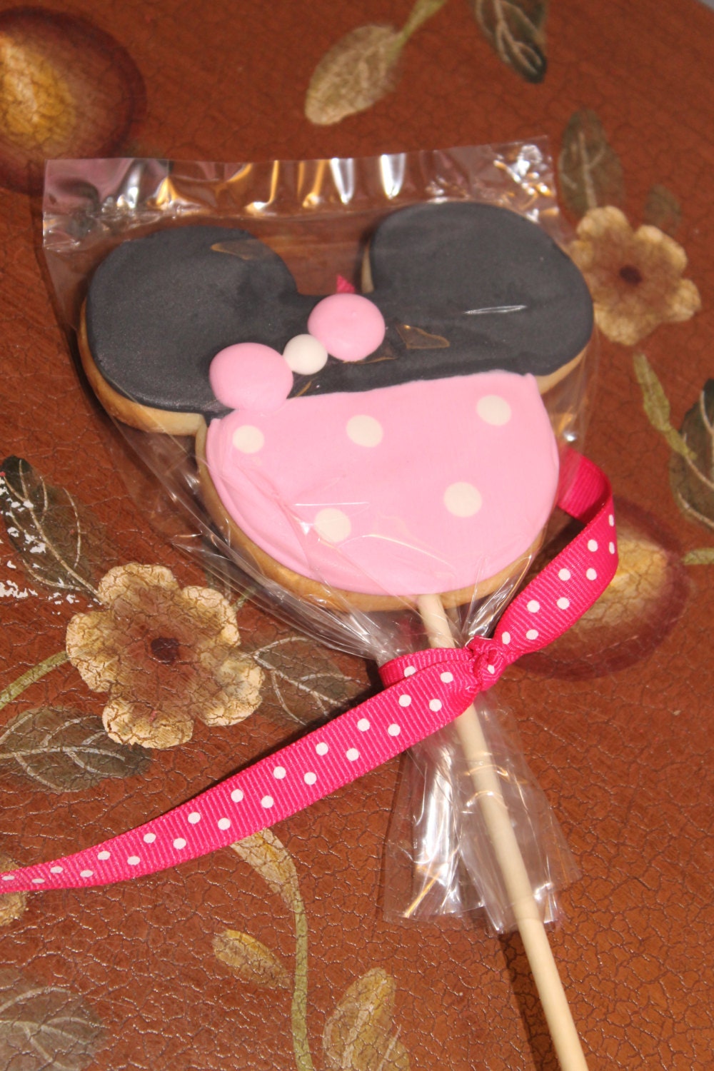 Minnie  Cookies (Inspired by Minnie Mouse )  One Dozen 12 - Ladybug bake shop