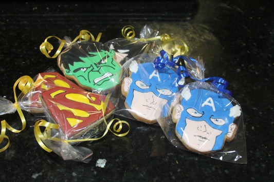 superhero cookies One Dozen (12) - Ladybug bake shop